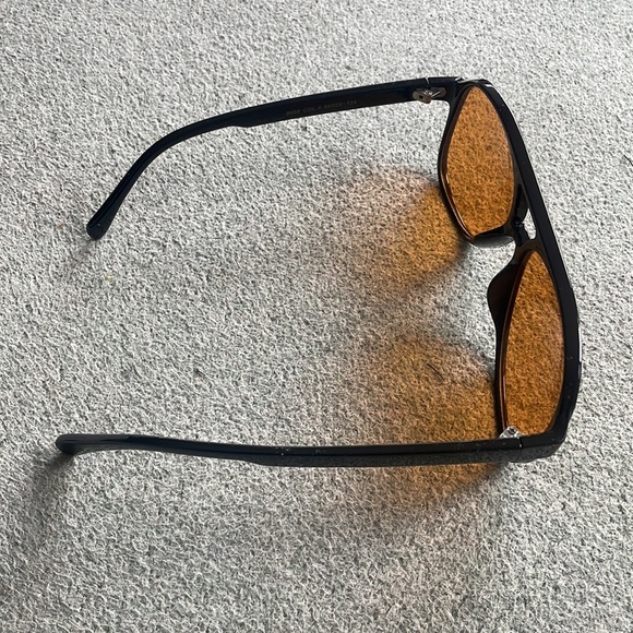 Think Vintage Online | Accessories | Black Vintage Retro 7s  - BLACK VINTAGE RETRO 70S ORANGE TINTED AVIATOR SUNGLASSES *NEW ARRIVAL *NEW*